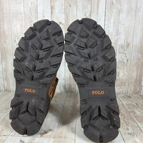 Polo Ralph Lauren‎ Oslo High BT WP Duck Boots Mens Brown Leather Size 8D